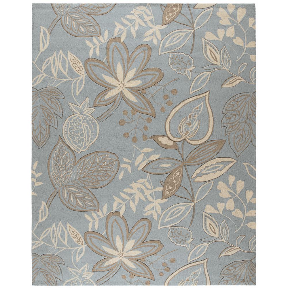 Nourison FA21 Fantasy 2 Ft. 6 In. X 4 Ft. Rectangle Rug in Light Blue,Silver Cloud